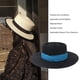 thumbnail image 4 of Qarigey Sombrero de paja de verano, protección solar de ala ancha, informal, transpirable, senderismo, Picnic, pesca, viaje, gorra protectora solar de Sombreros Azul negro NO6 Qarigey AP012495-06, 4 of 6