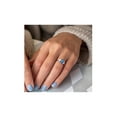 thumbnail image 4 of 2.50 Carat (Ctw) London Blue Topaz Ring in 14K White Gold with Diamonds for Women, 4 of 6