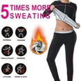 thumbnail image 4 of Sauna Suit for Women Weight Loss, 4 in 1 Slimming Shapewear Sauna Jacket Pants Workout Sweat Suits with Zipper, 4 of 13