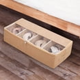 thumbnail image 4 of Fdelink Home Textile Storage Transparent Shoe Box Storage Box Space Saving Bed Bottom Shoe Cabinet Household Proof Shoe Organizer Khaki, 4 of 4