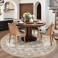 thumbnail image 5 of General Washable Round Rug 5ft: Living Room Circle Rugs with Non Slip Rubber Backing Stain Resistant Indoor Carpet for Bedroom Ultra Thin Soft Floor Decor Mat 5ft Beige, 5 of 17