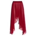 thumbnail image 4 of YiZYiF Womens Chiffon High-Low Long Dance Skirt Asymmetric Hem Lyrical Dance Costume, 4 of 7