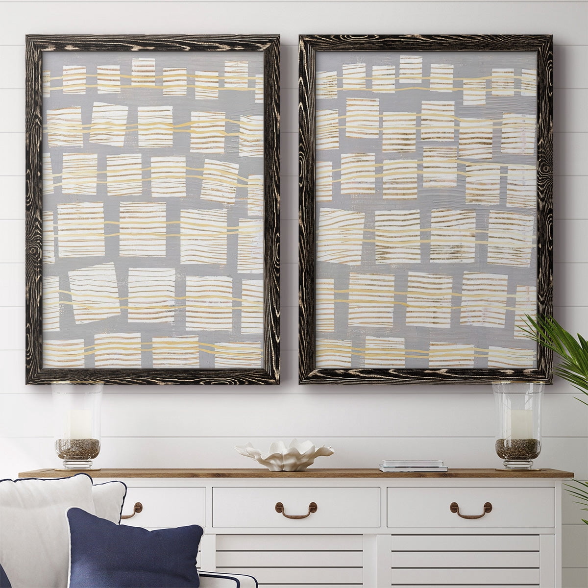 Networks I - Premium Framed Canvas 2 Piece Set - Ready to Hang