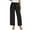Black, variant on Cmfcve Women's Casual Pants & Capris Solid Color High Waist Straight Pants Casual Pocket Button Drawstring Sweatpants