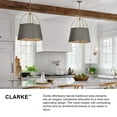 thumbnail image 5 of 4894PN Hinkley Lighting Clarke - 12W 1 LED Large Pendant-16.25 Inches Tall and 16.25 Inches Wide-Polished Nickel Finish, 5 of 8