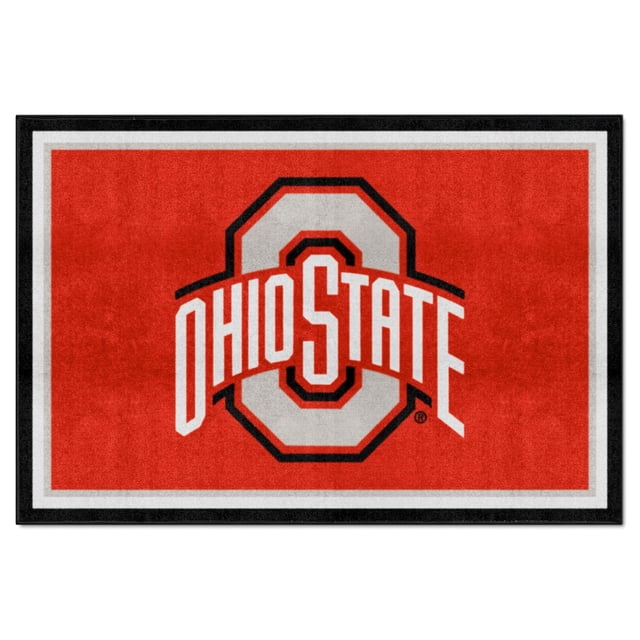 FANMATS 6265 NCAA Ohio State University Buckeyes Nylon Face 5X8 Plush Rug