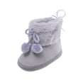 thumbnail image 3 of Infant Baby Girl Winter Warm Plush Half Boots Soft Sole Shoes 0-18M, 3 of 3