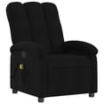 thumbnail image 3 of vidaXL Massage Recliner Chair, Adjustable Backrest/ Footrest, Black Fabric Reclining Sofa, 3 of 5