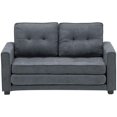 Erommy Modern Sofa Bed Upholstered Fabric Loveseat Sofa Folding Gary