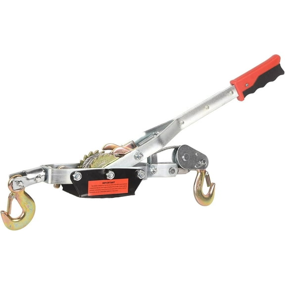 G3C2358LDawot Come Along Winch 4T/8800lbs Come Along Ratchet Tool with 2 Gears 2 Hooks Hand Winch with 9.8ft Steel Cable Automotive Hoist Winch Puller for Construction, Automotive Farm Work