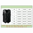 thumbnail image 4 of LowProfile Men's Suit Vest With Button Solid Leather V Neck Pocket Retro Color Blouse Dress Waistcoat Vests Tops Brown 4XL, 4 of 7