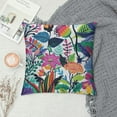 thumbnail image 2 of Shiartex Colorful Flowers and Leaves Throw Pillow Covers 18X18 in Multicolor Florals Decorative Throw Pillows Home Decor Pillowcase  Square Cushion Cover for Living Room Bedroom Bed, 2 of 5