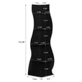 thumbnail image 3 of VECELO Wave Corner Shelf, 70.08" H Modern 5-Tier Wall Corner Bookshelf, Corner Wooden Stylish Bookcase Storage Rack Plant Stand for Study, Living Room, Home Office, Black, 3 of 9