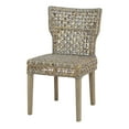 thumbnail image 7 of A&B Home Condro Side Chair with Woven Rattan Detail - Weathered Gray Finish, 7 of 7