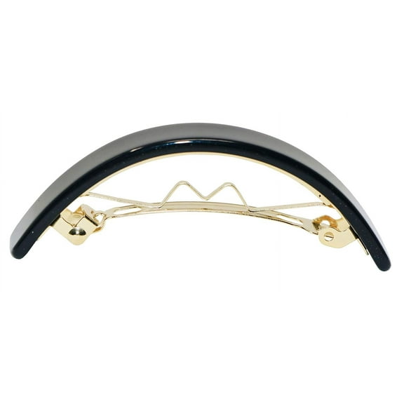 French Amie Curved Small Celluloid Handmade Hair Barrette for Women and Girls