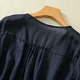 thumbnail image 5 of Womens Summer Outfits Linen V Neck Embroidery New Loose Literary Plus Size Womens Clothing, 5 of 8