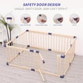 thumbnail image 2 of Pemberly Row Baby Solid Wood Saftey Gate with Blue connector, 2 of 4