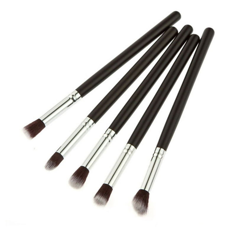5 Pack Craft Ink Blending Brushes Set Tool Oval Makeup Brushes Blender  Brush for Card Making（Size 4, 0.8 Brush Head, Black） 