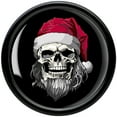 thumbnail image 3 of Body Candy 00 Gauge Holiday Skeleton Santa Claus Black Acrylic Saddle Plug Set, 3 of 4