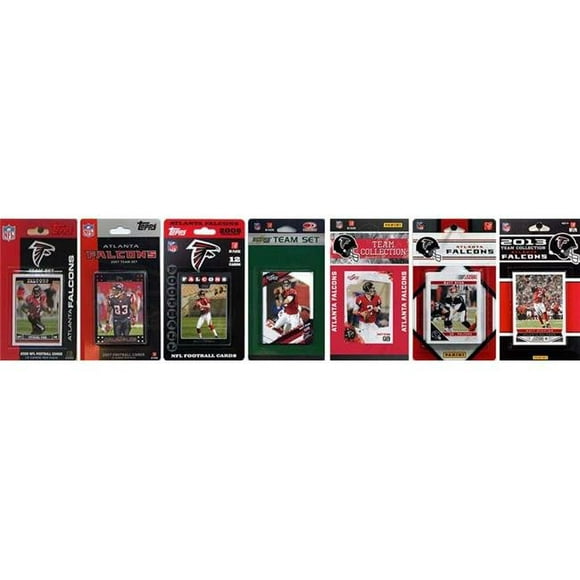 NFL Atlanta Falcons 7 Different Licensed Trading Card Team Sets