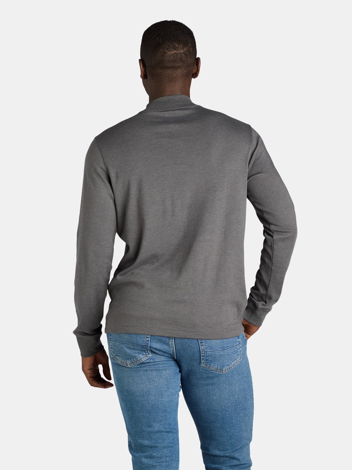 George Men's and Big Men's Interlock Mock Neck Shirt with