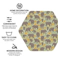 thumbnail image 4 of Fuzoiu African bush elephant Print Leather Coasters Set,Drink Coasters Set of 6,for Tabletop Protection, Durable PVC Coasters,Home Décor and Housewarming Gift,Hexagon, 4 of 7