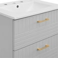 thumbnail image 6 of Modway Daybreak 24" Modern Wood/Ceramic Bathroom Vanity in Light Gray/White, 6 of 8