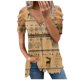 thumbnail image 1 of Blusa de manga corta con cuello en V y cremallera suelta para mujer OAVQHLG3B Store lin121212, 1 of 4