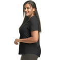 thumbnail image 2 of Hanes Just My Size Cotton Jersey Short Sleeve V-Neck T-Shirt (Plus ) Black 2X Women's, 2 of 3