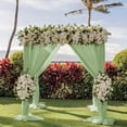 thumbnail image 5 of Cortinas transparentes de gasa con forma de arco para bodas, color verde salvia, para baby shower, fiestas de cumpleaños, decoración navideña, suministros para el hogar, 5 of 5
