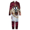 thumbnail image 4 of Looney Tunes Taz-Mania One Piece Pajama Hooded Union Suit PJs Sleepwear, 4 of 7