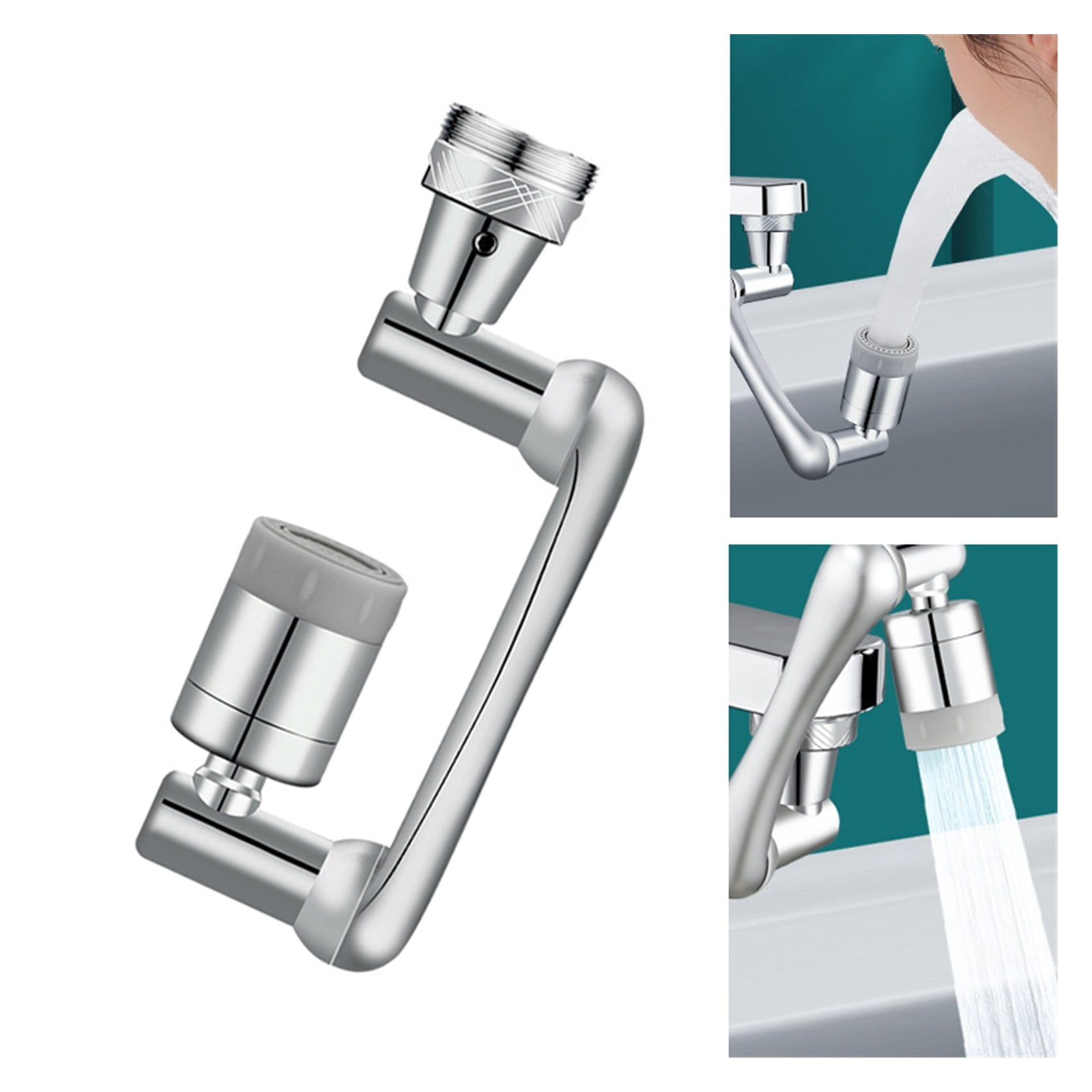 1440 Degree Swivel Kitchen Sink Faucet Extender Large-angle Rotating Splash Filter Faucet Aerator Water Nozzle Faucet Bubbler For Kitchen, Bathroom Faucet ,Durable Material