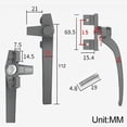 thumbnail image 2 of for Window Handle Replacement Kit 2Pcs External Push for Window and Door Handles, 2 of 4
