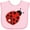 AD-Pink, variant on Inktastic Ladybug with a White Heart Girls Baby Bib
