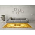 thumbnail image 3 of Ahgly Company Indoor Round Medallion Yellow Traditional Area Rugs, 7' Round, 3 of 4