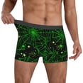 thumbnail image 2 of Kdxio Men's Boxer Briefs with Green Bright Web with Spiders Print - Comfortable and Breathable Underwear for Everyday Wear, 2 of 7