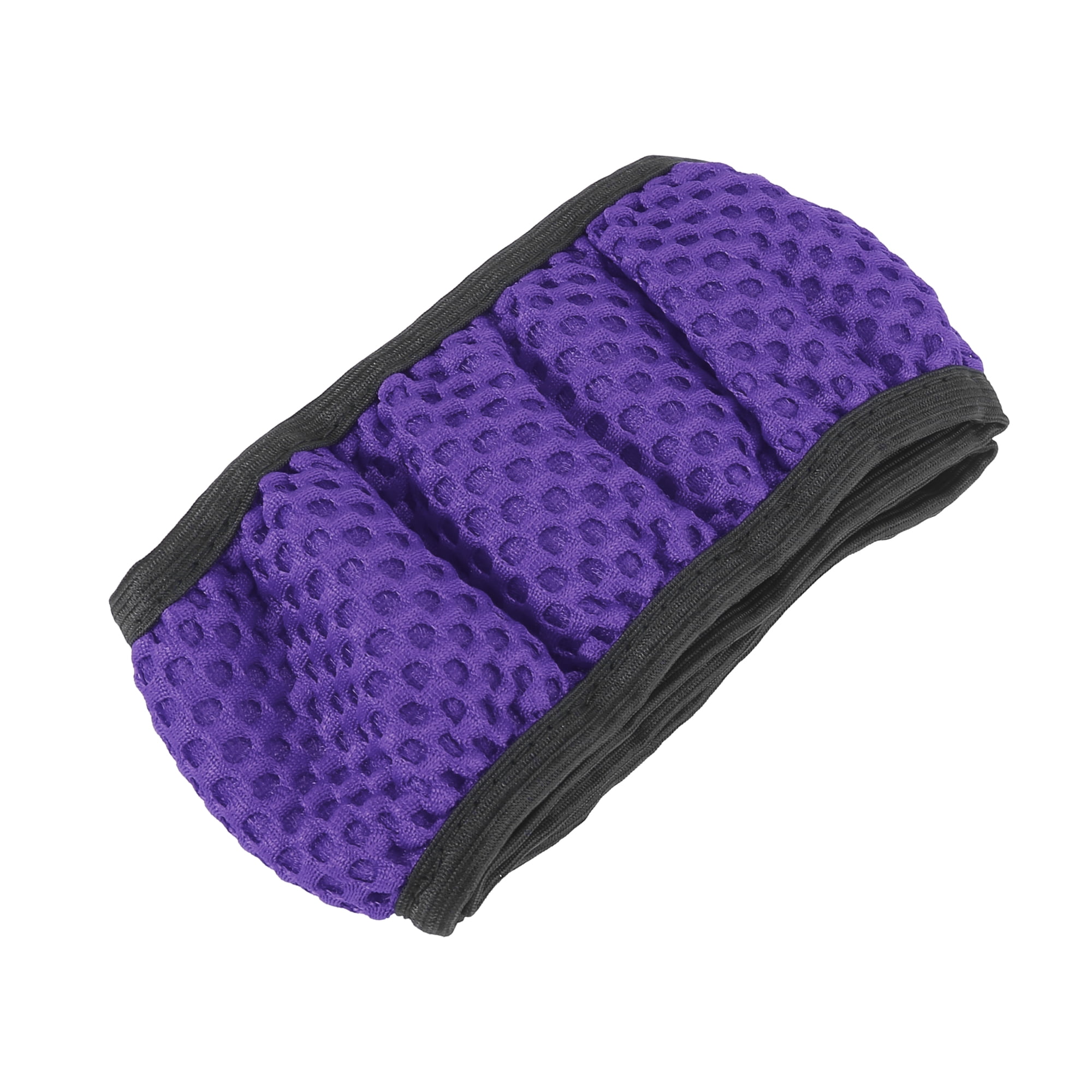 Unique Bargains Anti Slip Steering Wheel Cover Elastic Mesh Cloth 15" Purple