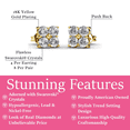 thumbnail image 2 of Cate & Chloe Rae 18k Yellow Gold Plated Cluster Stud Earrings with Swarovski Crystals for Women, 2 of 8
