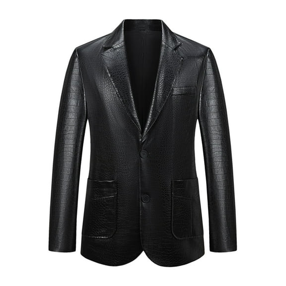 jjayotai Men's Business Blazer, Casual Sport Coat Lightweight Linen Two Buttons Suit Jackets Stylish Daily Suits Black M