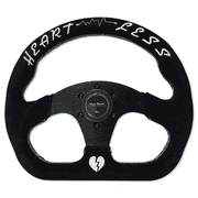 Heartbreak Lightweight Flat Racing Billet 6-Bolt Steering Wheel Black Alcantara Quadro