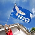 thumbnail image 3 of Dutern Double Sided Peace Dove Flag Banner 3 Ply with Brass Grommets 2x3 Feet, 3 of 4