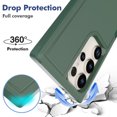 thumbnail image 4 of for Samsung Galaxy S25 Ultra Back Case, Luxury Ultra Slim PC + TPU Double-Layer Anti-Fall Shockproof Drop Protective Lightweight 2 In 1 Phone Case Cover for Samsung Galaxy S25 Ultra, Darkgreen, 4 of 5