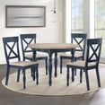 thumbnail image 3 of Steve Silver Darcy Deep Blue Finish Round DiningTable, 3 of 10