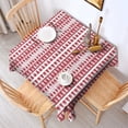 thumbnail image 2 of Red Christmas Pattern Square Tablecloth,Waterproof Square Table Cover,Wipeable Spillproof Washable Table Cover for Home Kitchen Party Decor 60"x60"(152x152cm), 2 of 6