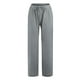 thumbnail image 4 of Pantalones largos de algodón con cintura elástica y pierna ancha para mujer, 4 of 8