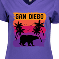 thumbnail image 4 of Inktastic San Diego California Sunset Women's V-Neck T-Shirt, 4 of 5