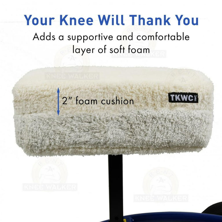 Mars Wellness Knee Scooter Pad with Memory Foam - Knee Walker Pad Cover for Knee  Scooter and Roller - Knee Scooter Cushion Improves Leg Cart Comfort - Knee  Scooter Accessory for Maximum