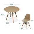 thumbnail image 3 of Best Choice Products 5-Piece Compact Mid-Century Modern Dining Set w/ 4 Chairs, Wooden Legs - Beige/Walnut, 3 of 8