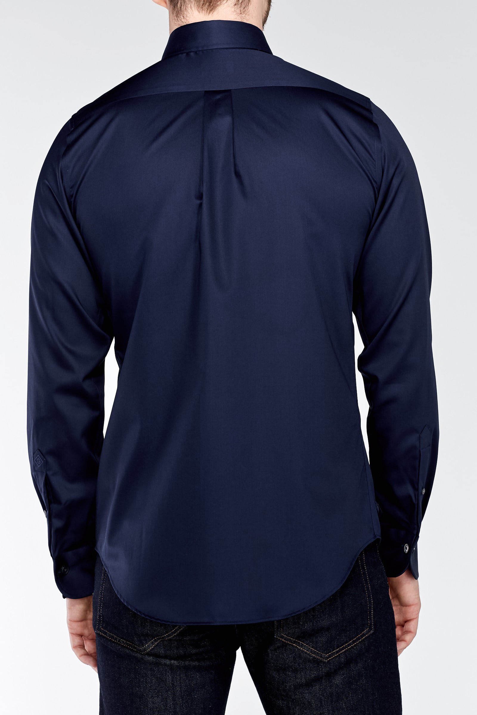 Gant Diamond G Men's Fitted Knitted Piqaue Texture Button Down Shirt  (3050212), Medium, Hamptons Blue 