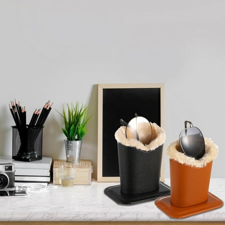 

2pcs Lychee Stripe Glasses Stand Glasses Display Stand (Yellow Black)